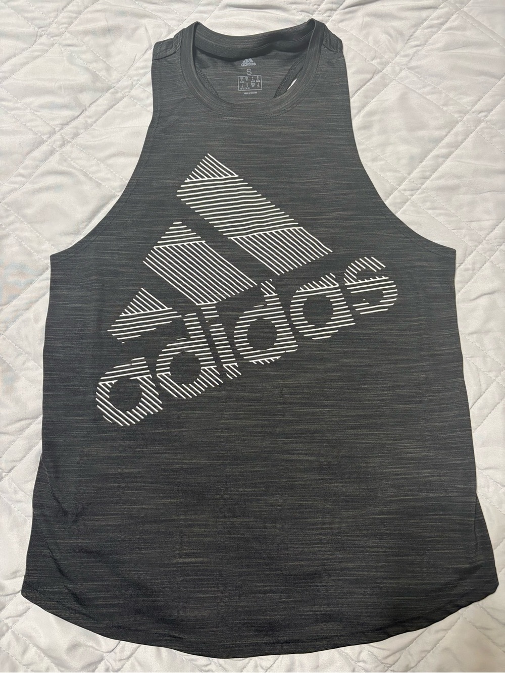 adidas Black Women’s Sleeveless Performance Tank with White Logo